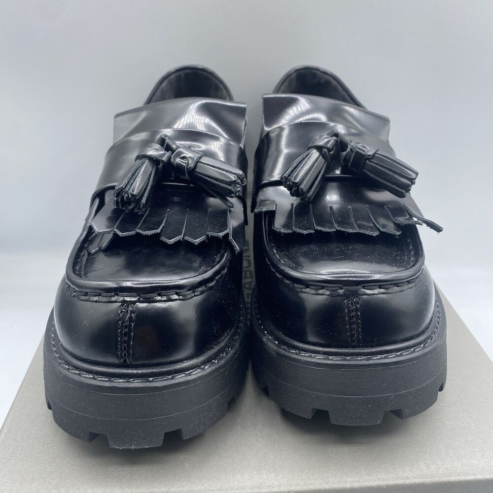 Vagabond Cosmo 2.0 Loafers Women 9 EU 39 Black Tassel Shoes Chunky Sole Boho NWB - Picture 2 of 15
